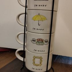 Rae Dunn "Friend" Coffee And Tea Mug Set