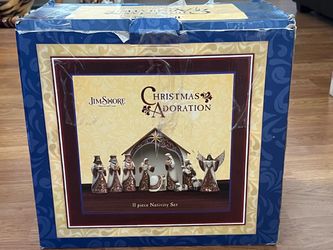 Jim Shore Heartwood Creek "Christmas Adoration" 11-Piece Nativity Set (Retired) Original Box-Read
