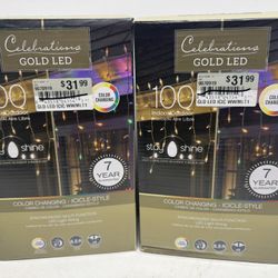 New Celebrations LED Changing Icicle Lights. $15 Takes Both Sets. Must Pickup