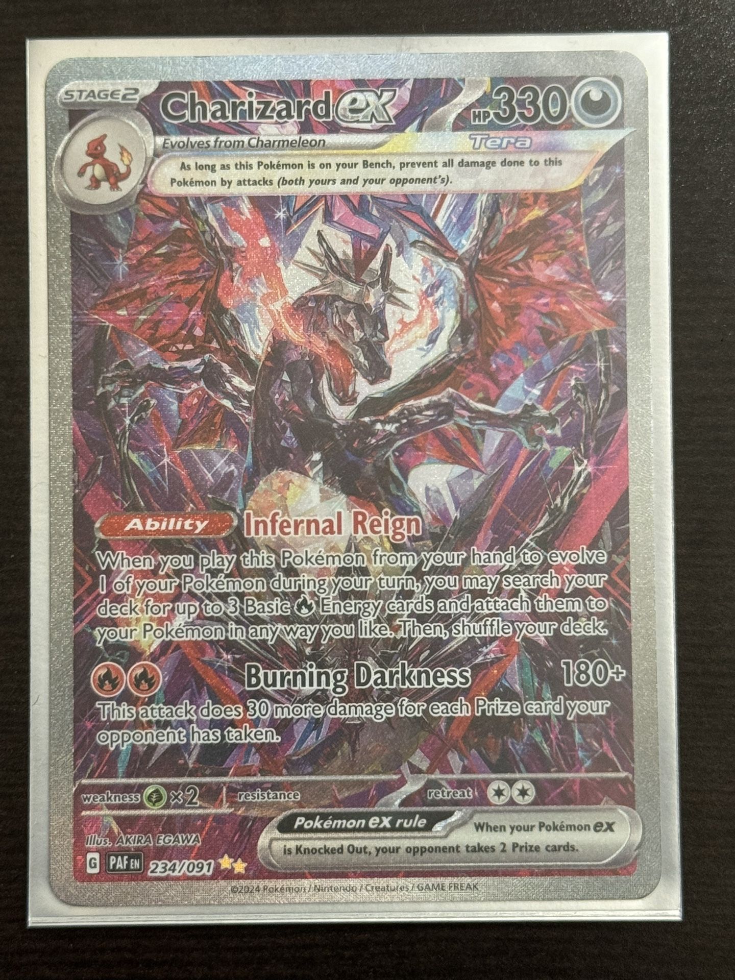 Shiny Dark Tera Charizard EX #234 Pokémon Paldean Fates Card