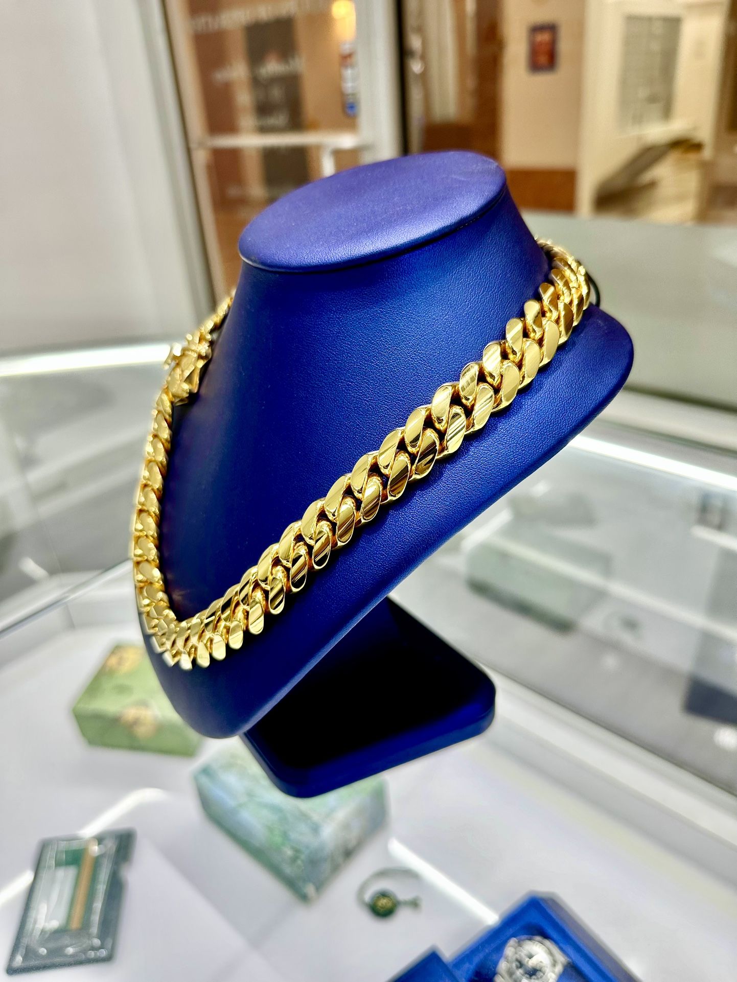 ⛓️🔱16 mm 20” Miami Cuban Link 📞🔥 Gold Over Silver With 0.999 Silver Three Times Bathed In A 14 K Gold Bath⛓️🔥