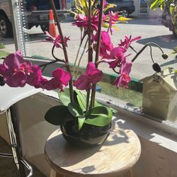 faux orchid and pot 