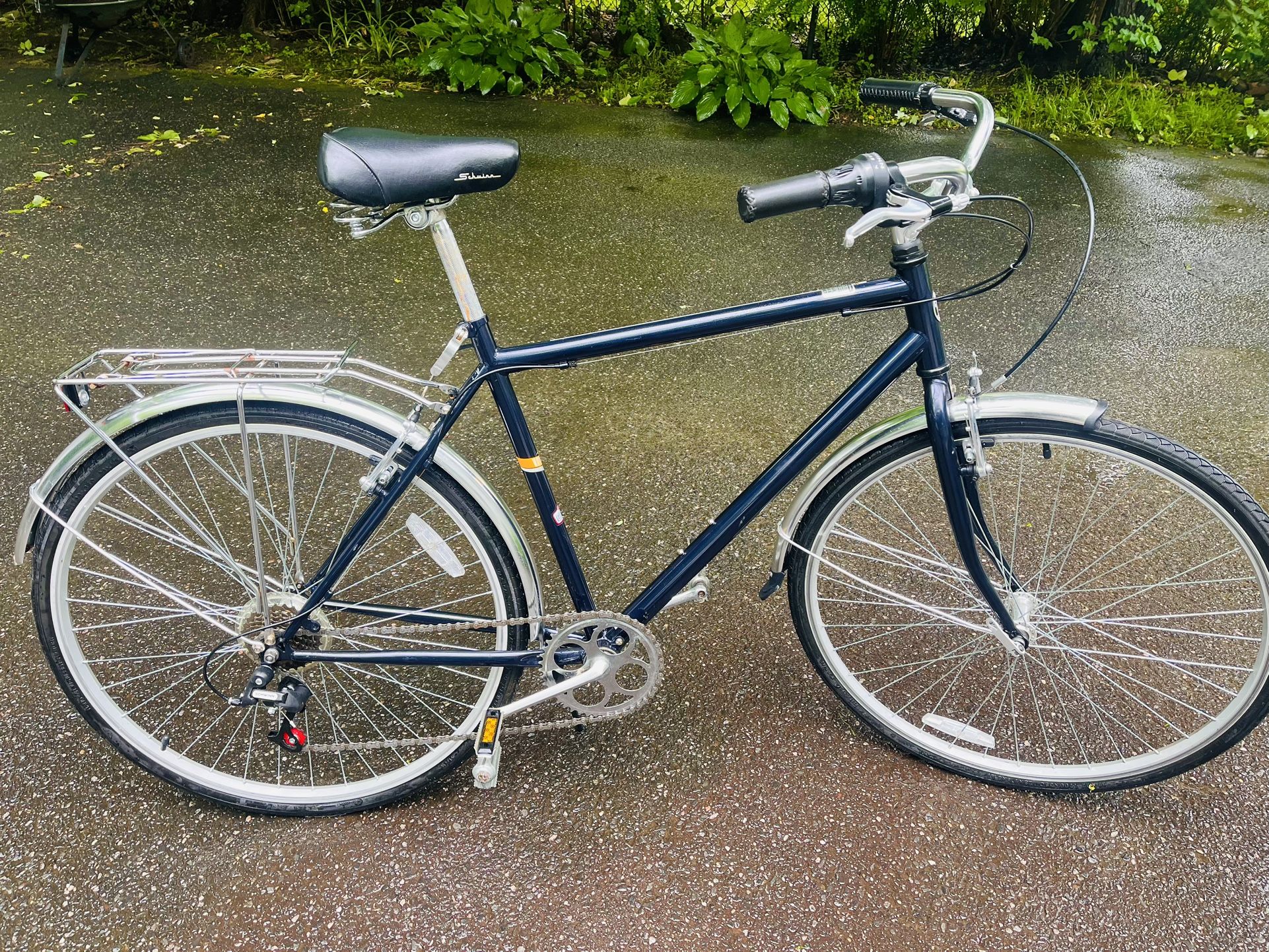 54cm Navy Blue Schwinn Hybrid Ready To Ride