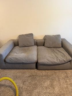 Gray Deep Seat Sofa (2 Piece)