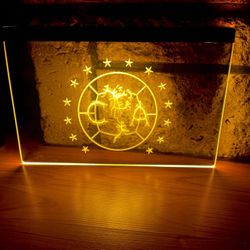 CLUB AMERICA LED NEON GOLD LIGHT SIGN 8x12