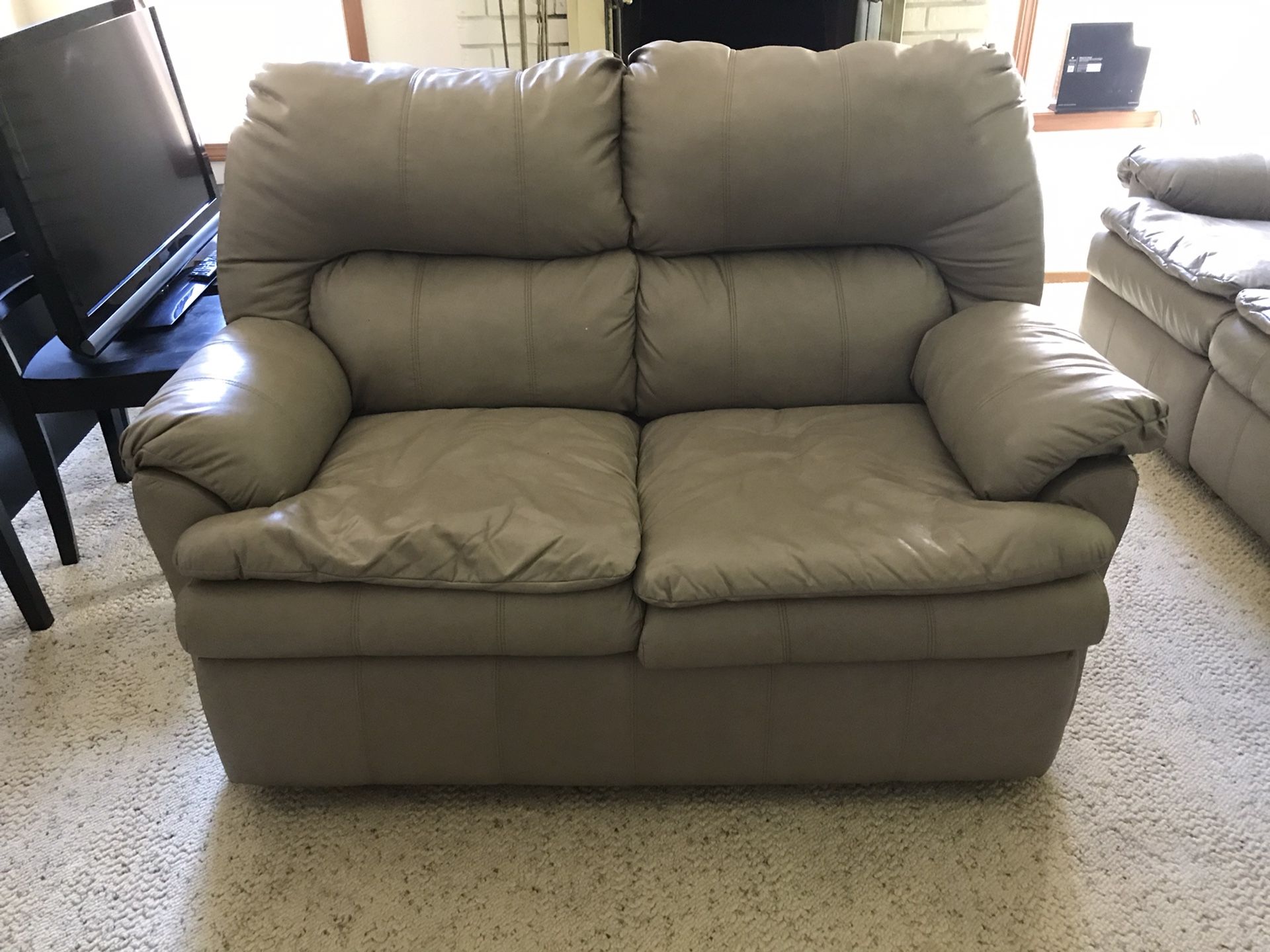 Leather Love Seat