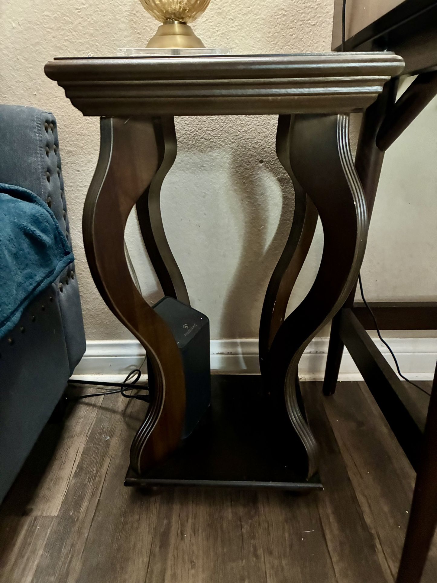 Dark Walnut Shade End Table