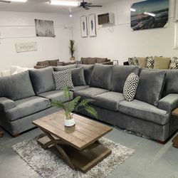 Grey Comfortable Sectional ‼️take It Home With $39 Easy Approval ‼️