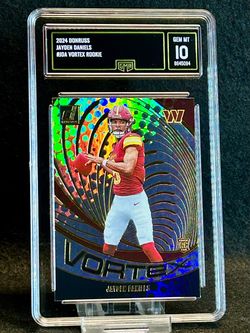 2024 Donruss 💥 Jayden Daniels 💥 Vortex Rookie GMA 10 💎 Mint - Washington Commanders