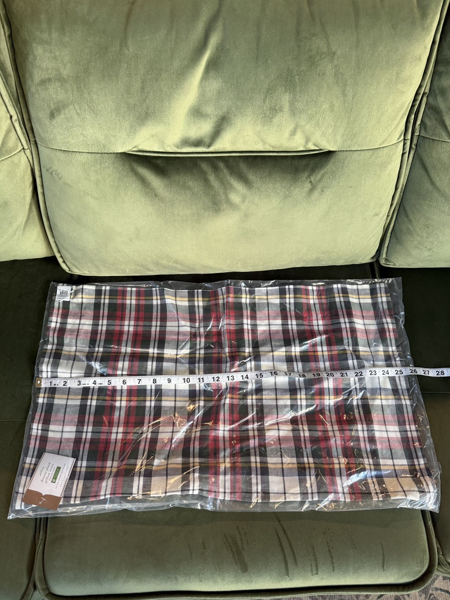 NWT Pottery Barn Rare Denver Rectangular Plaid Pillow Cover