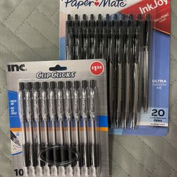 Black ink Pens 