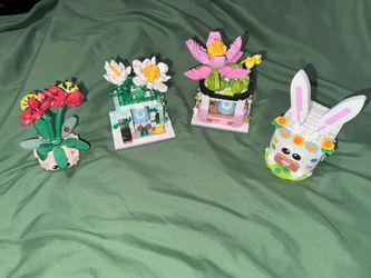 Flower theme building blocks bundle