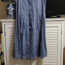 Max Studio Blue Chambray Dress 