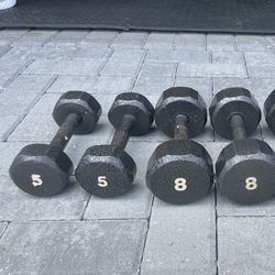 DUMBELL WEIGHTS 78lbs TOTAL