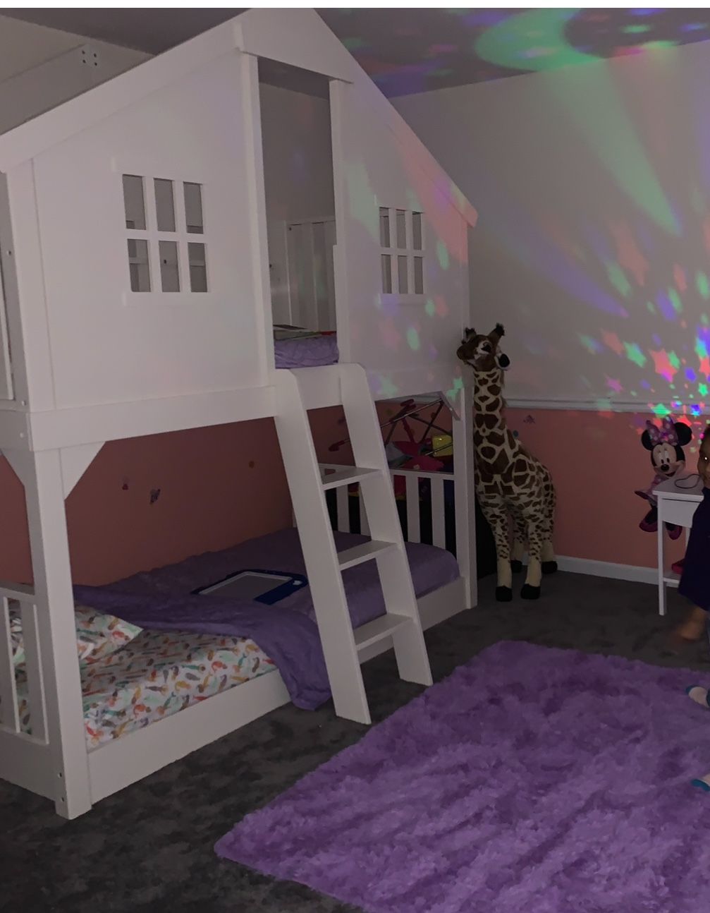 Twin over twin, treehouse bunk bed
