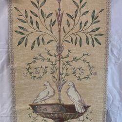 Corona Decor Wall Tapestry with Fountain & Doves