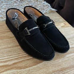 Black Suede Loafers – Stylish & Comfortable Size 9,5-10