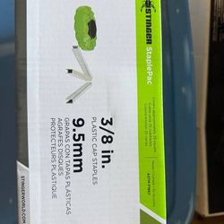 🧰 Stinger 3/8" Plastic Cap Staples (9.5mm) – New Box