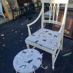 Antique Chair and Stool