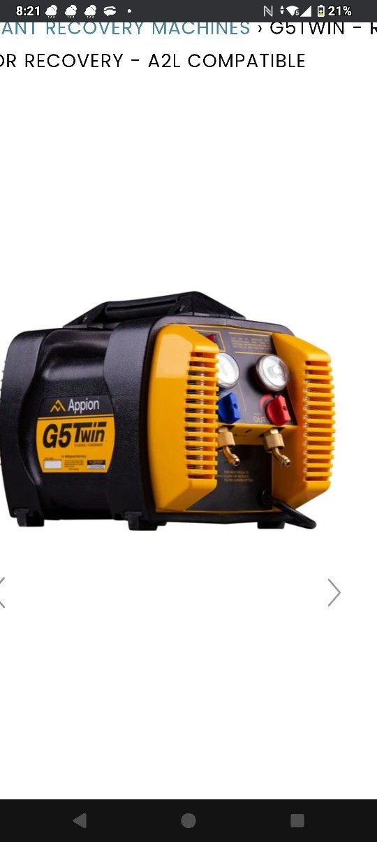 Appion G5 Recovery Machine