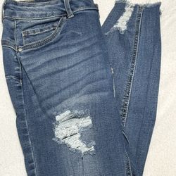 Colombian High Rise Skinny Stretch Denim Jeans Size 9 - Excellent Preloved Condition