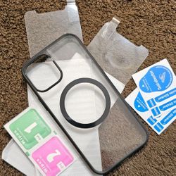 phone case clear black magnetic