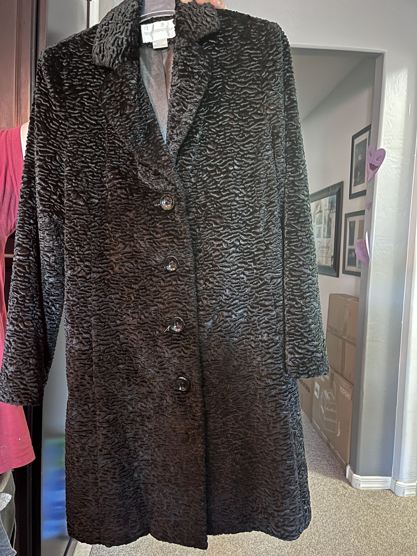 Size Small Textured Woman’s Long Coat