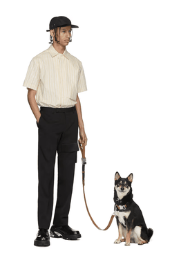 1017 Alyx 9SM Leather Leash & Collar Set Brown Rare