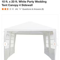 10 FT. X 10 FT. WHITE PARTY WEDDING 