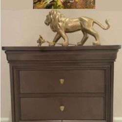 ‼️PRICE DROP ..... "IMPRESSIONS" 2~DRAWER NIGHTSTAND with ‼️PRICE DROP ..... BEAUTIFUL SOLID BRASS KNOBS ..... ONLY $100.00 
