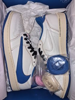 AJ 1 travis Scott x Fragment military blue size 9.5 brand new