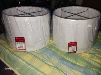 White lamp shades
