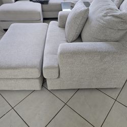 Ashley Double Wide Chair And Ottoman