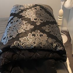 black and silver comforter 