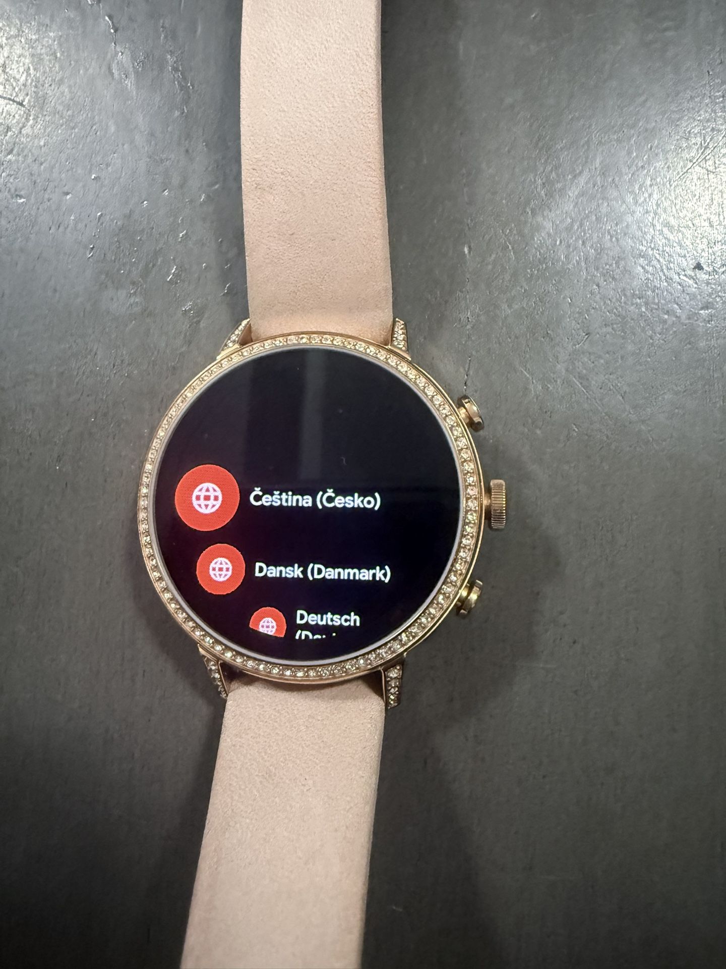 Fossil FTW6015P Gen 4 Smartwatch Venture HR Blush Leather $70