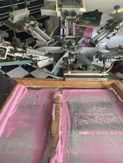 Screen print press 6 screen