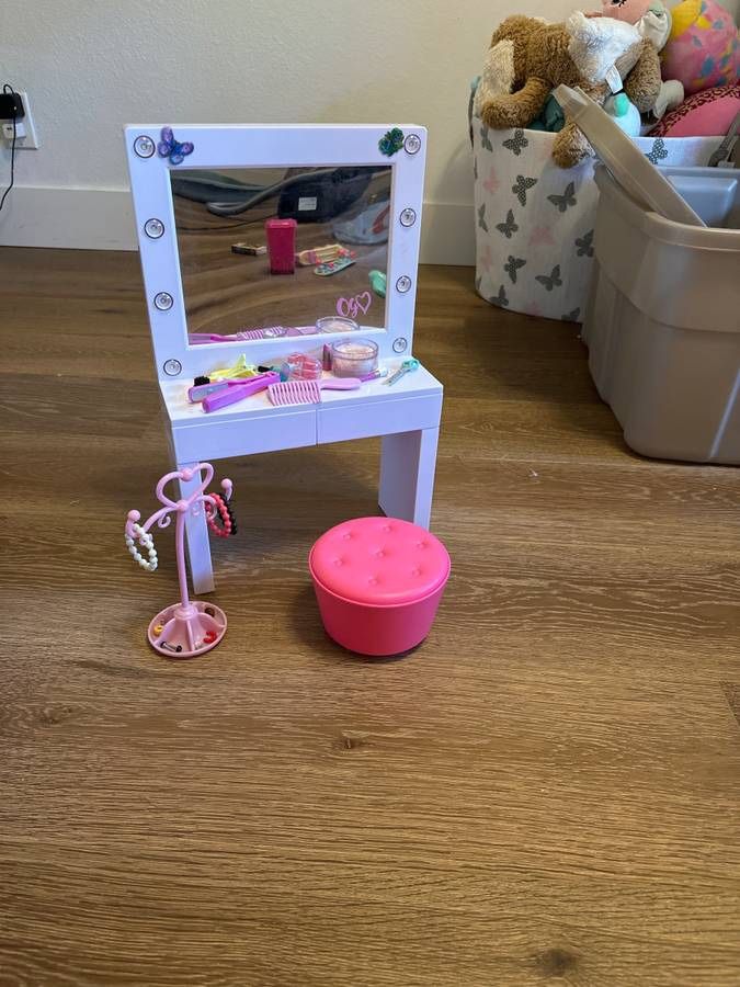 Our generation doll vanity set w accessories