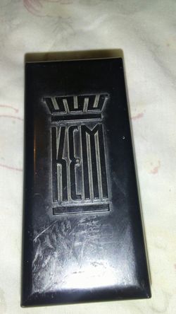 1947 kem playing cards bakelite case double deck