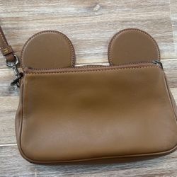 Brown “Coach” Disney Mickey Mouse Wristlet