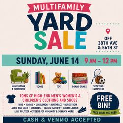 Multi family Yard Sale! Sunday 6/14!