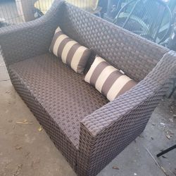 Wicker Style Patio Love Seat