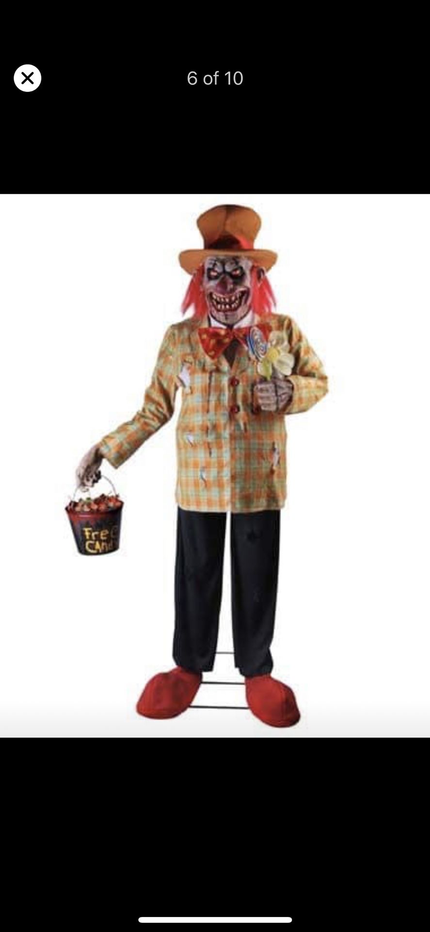 Spirit Halloween uncle Charlie clown carnival a prop lifesize STATIC