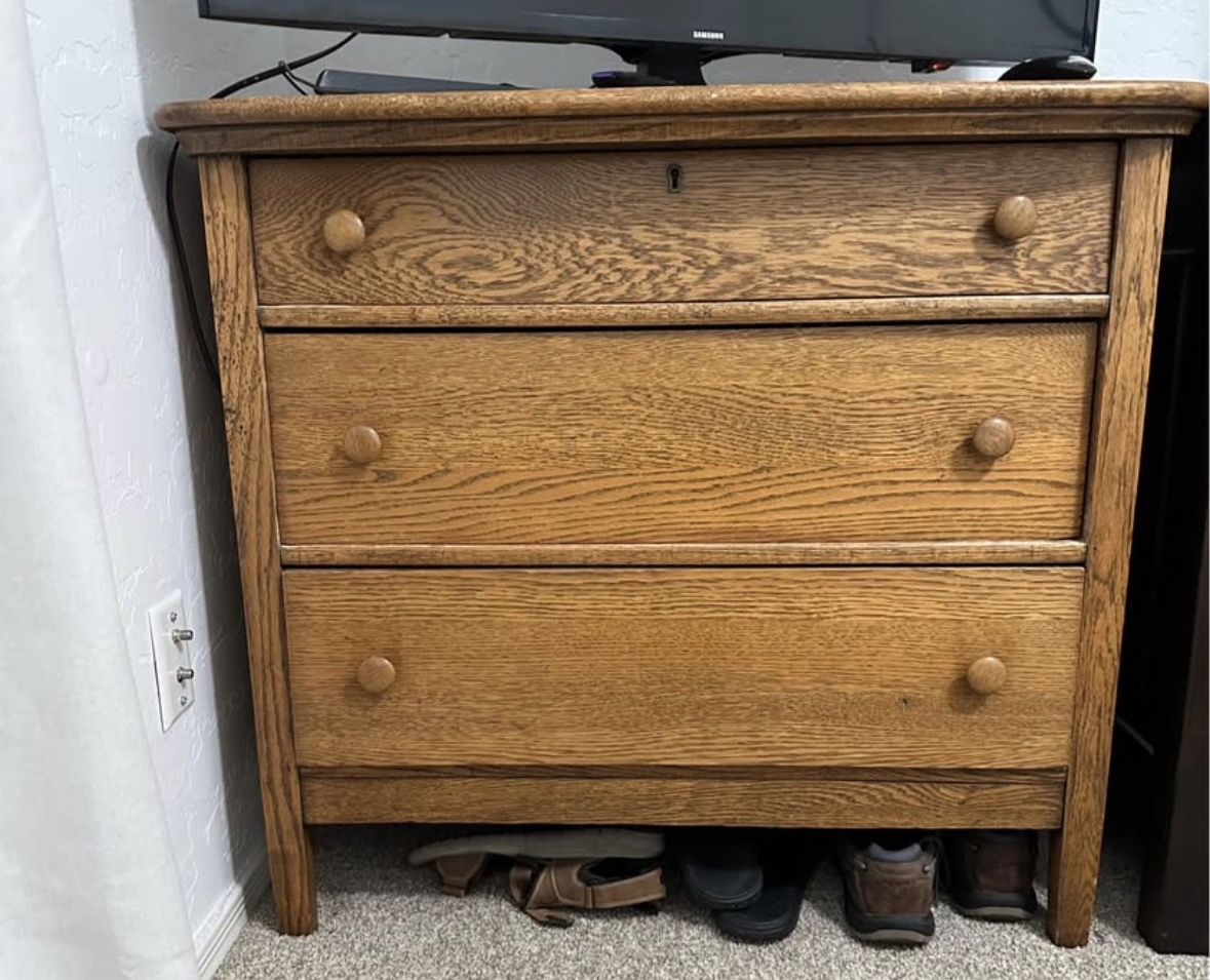 Solid Wood Antique Dresser