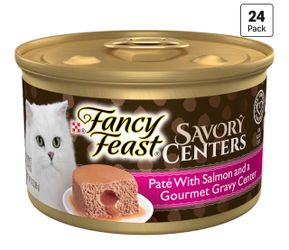 Purina Fancy Feast Savory Centers Salmon Pate (24 Pack) 3 oz Cans