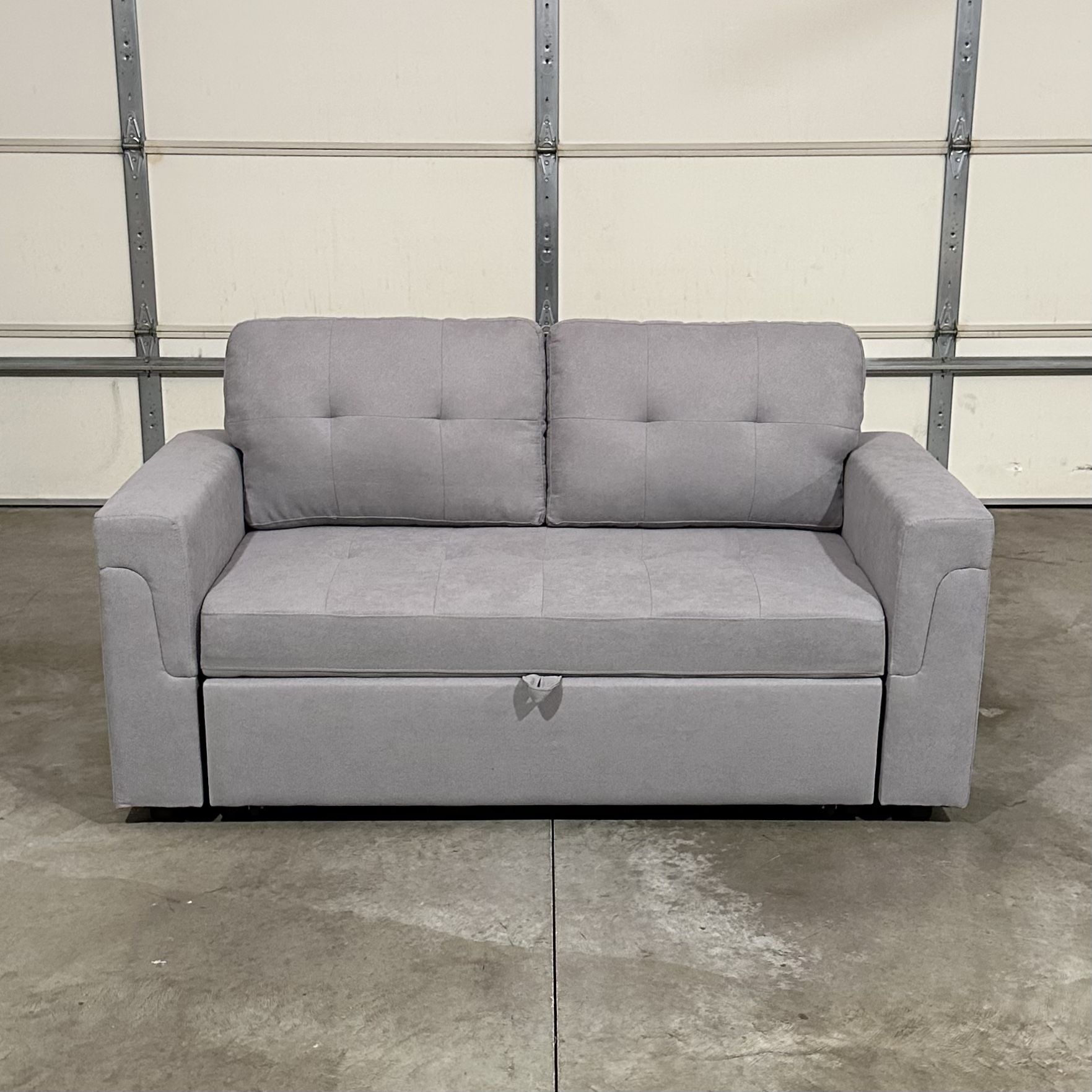 New Small Sofa Couch with Pull Out Ottoman / Loveseat (Can Deliver)