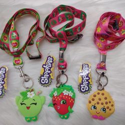 Shopkins Lanyard Keychains (Season 1)All 3 For $15