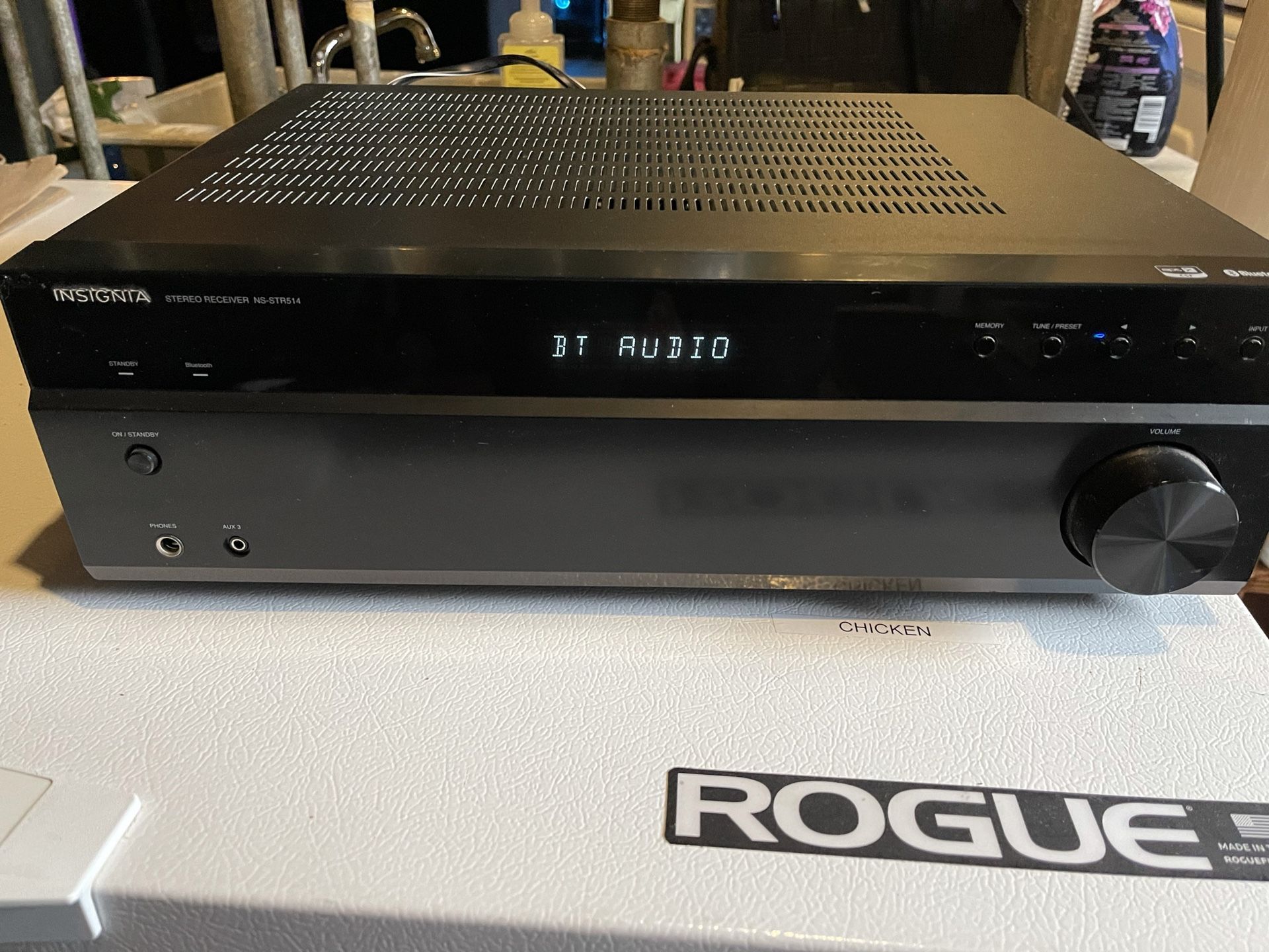 Insignia stereo receiver with Bluetooth.