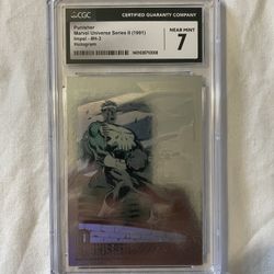 Punisher Hologram Card 1991 Marvel Universe CGC Graded 7 NM