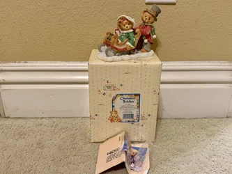 1996 Cherished Teddies 182966 Olga Feel The Peace Hold The Joy 4" Figurine staff