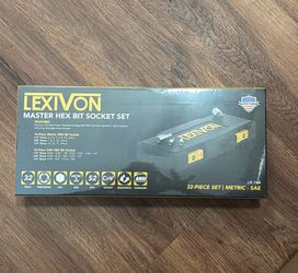 LEXIVON Master HEX Bit Socket Set, Premium S2 Alloy Steel | Complete 32-Piece, SAE and Metric Set | Enhanced Storage Case (LX-144)